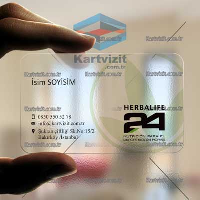 Herbalife Şeffaf kartvizit