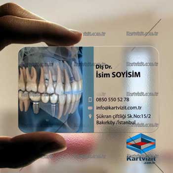 Diş Hekimi Şeffaf Kartvizi
