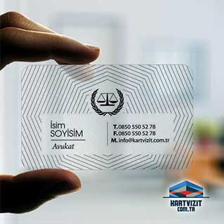 Şeffaf Kartvizit - Gri Zem
