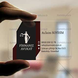 Şeffaf kartvizit Avukat Çi