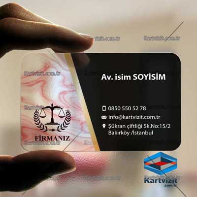 Avukat Şeffaf Kartvizit Pe