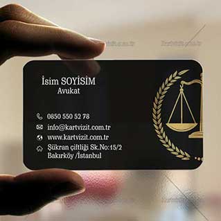 Şeffaf Avukat Tasarım Kart