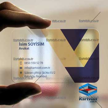 Avukat Şeffaf Kartvizit Go