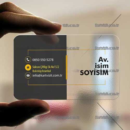 Avukat Şeffaf Kartvizit La