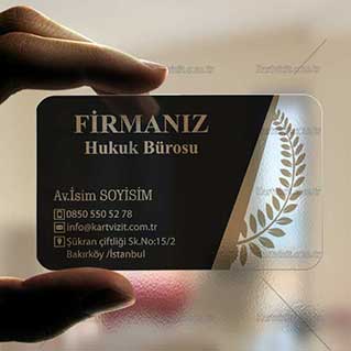 Şeffaf Kartvizit Avukat Ro