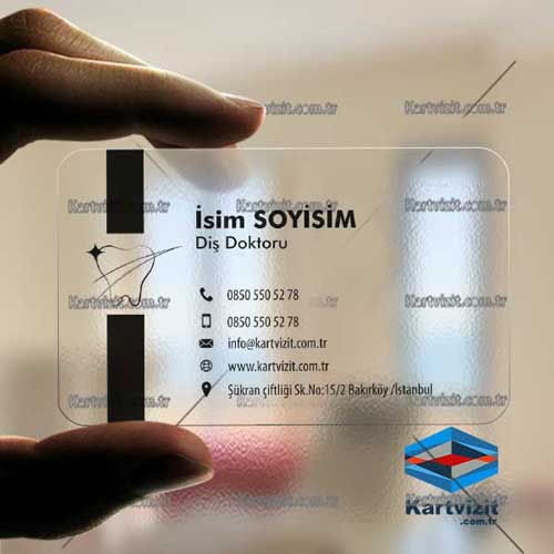 Diş Hekimi Şeffaf Kartvizi