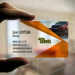 Orange Şeffaf Kartvizit Ot