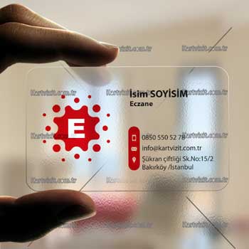Eczane Şeffaf Kartvizit Lo