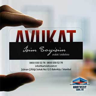 Şeffaf Avukat Kartvizit Kı