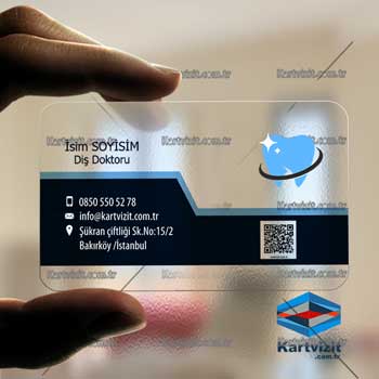 Diş Dent Şeffaf kartvizit