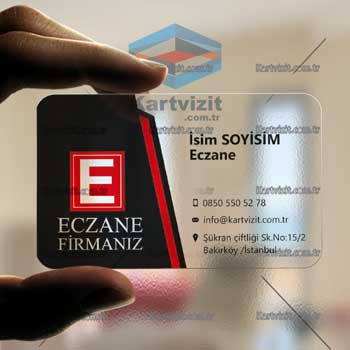 Şeffaf Eczane Kartvizitler