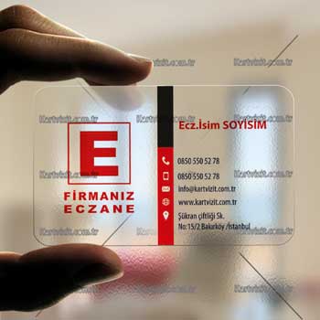 Şeffaf Eczane Kartvizit So