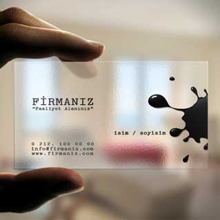 Şeffaf Kartvizit - Siyah D