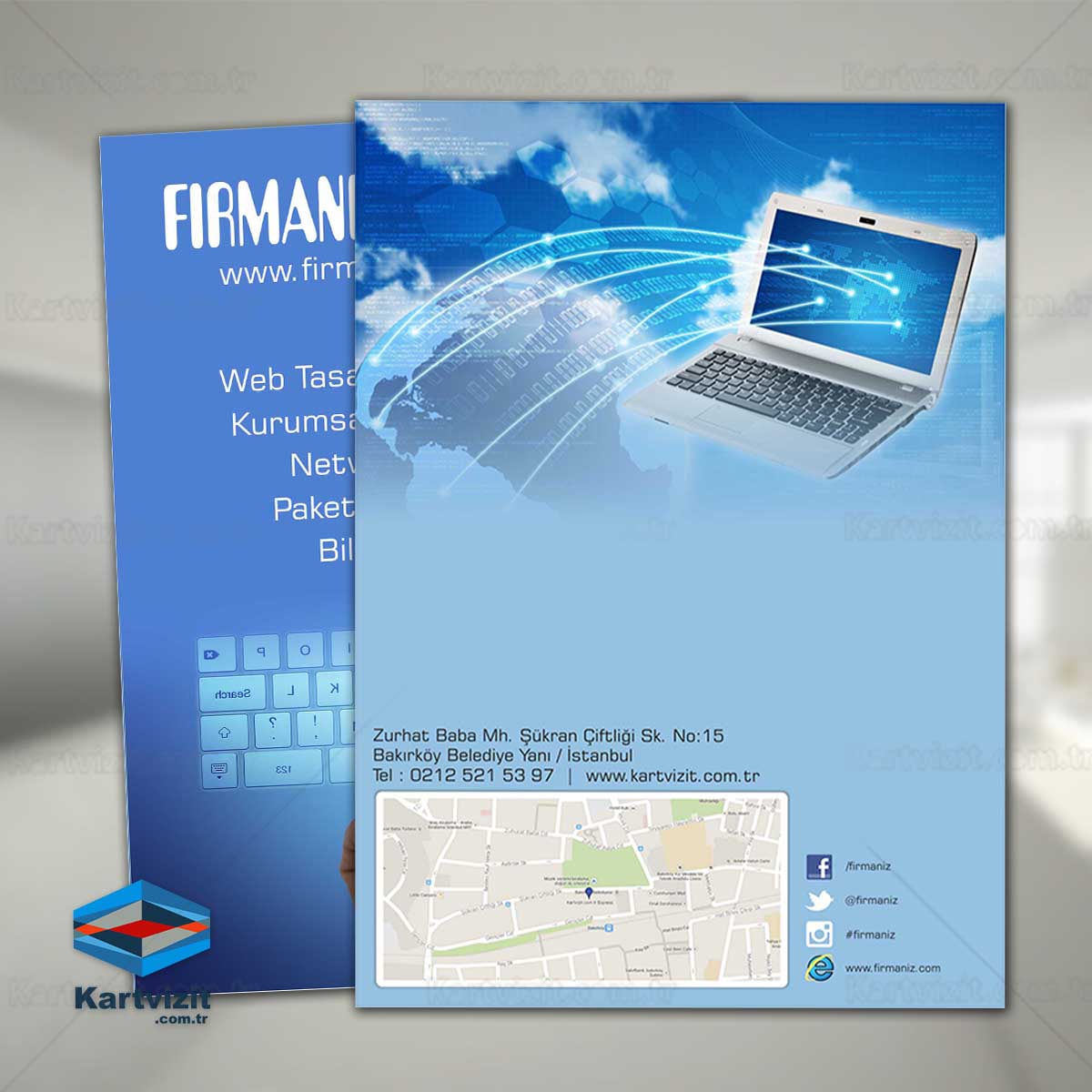 Bilgisayar El İlanı Mavi Klavye