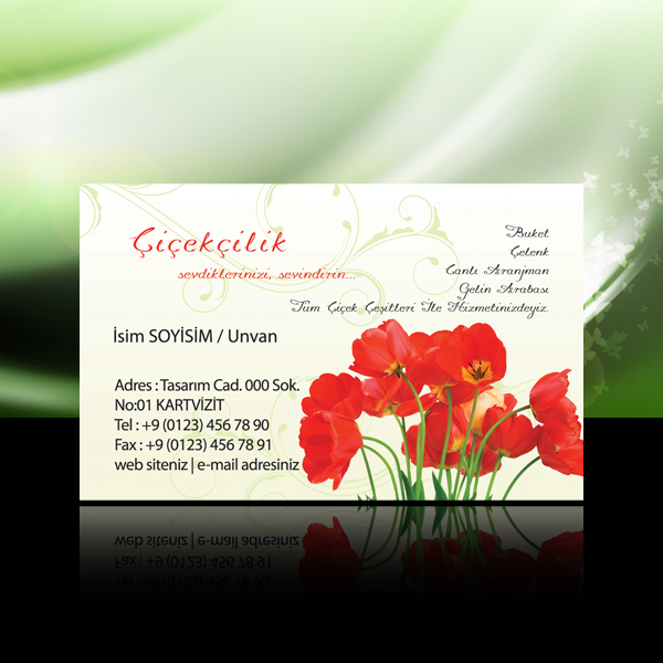 Çiçek - Peyzaj kartvizit 8