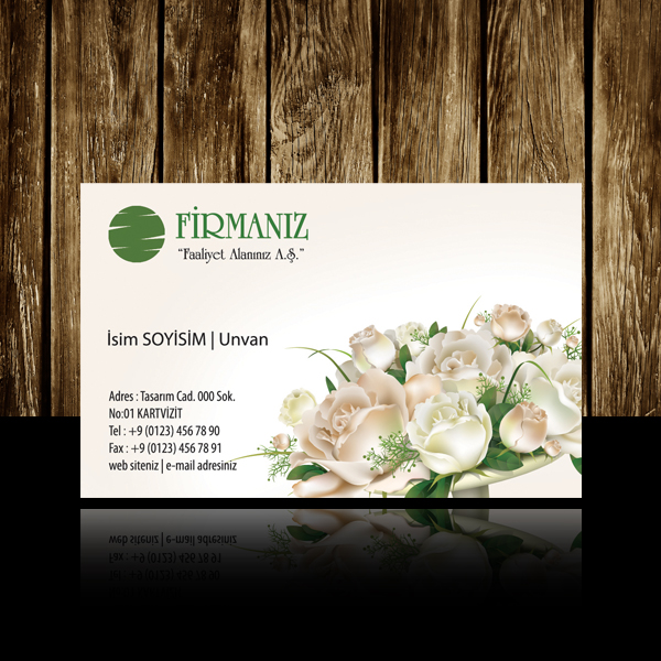 Kartvizit Çiçekçi yeşil