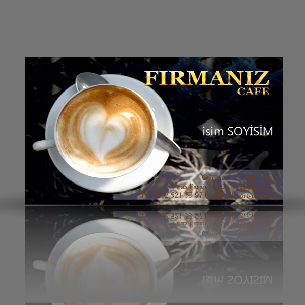 Cafe Kartvizit Kalpli Fincan