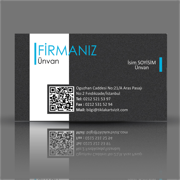 özel kartvizit QR Barkotlu