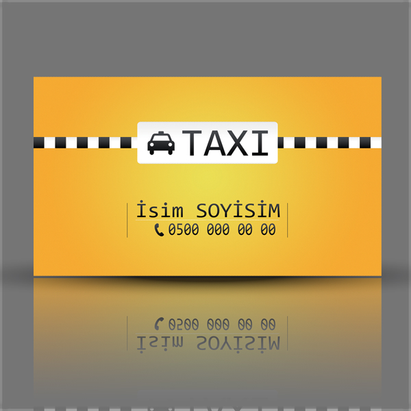 Taksi Kartvizit şeritli