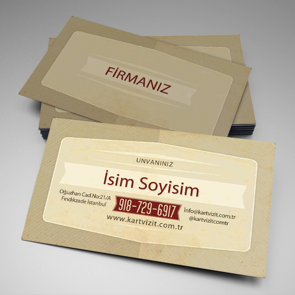 Özel Kartvizit Taba Desen