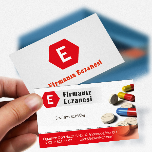 Eczane Kartvizit Farklı Logo