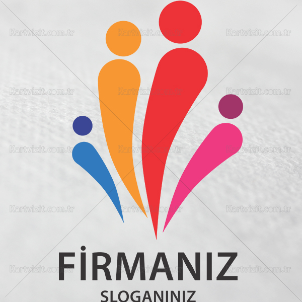 Logo İnsanlar Renkli