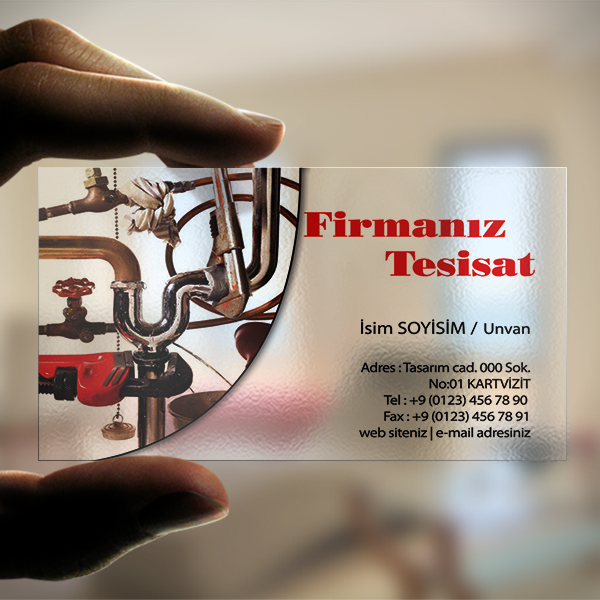 Tesisat Kartvizit Şeffaf