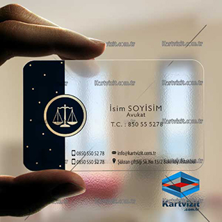 Avukat Şeffaf Kartvizit No