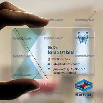 Şeffaf Kartvizit Diş Dokto
