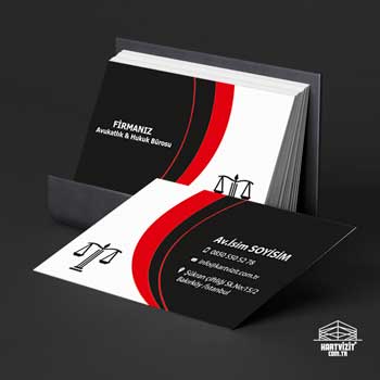Avukat Kartvizit Kırmızı R