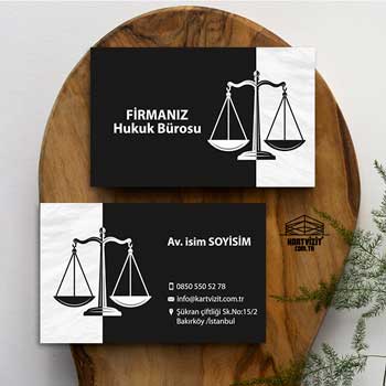 Avukat kartvizit Siyah Güm