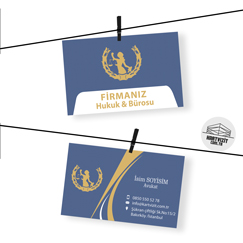 Avukat Mavi Zemin Kartvizi