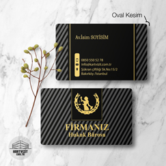 Avukat Siyah Sarı Kartvizi