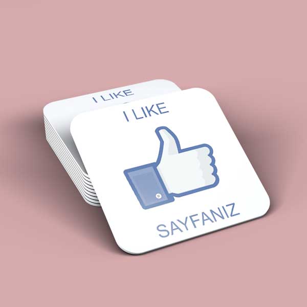Like Facebook Bardak Altı Tasarımı