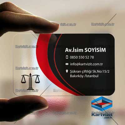 Avukat Şeffaf Kartvizit Kı