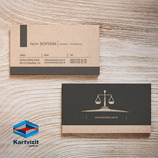 Siyah kraft kartvizit Avuk