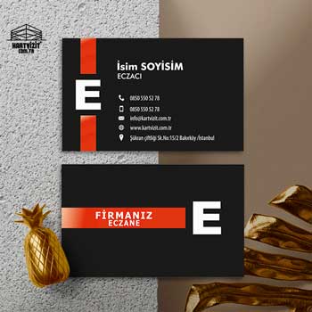 Eczane Siyah Kartvizit
