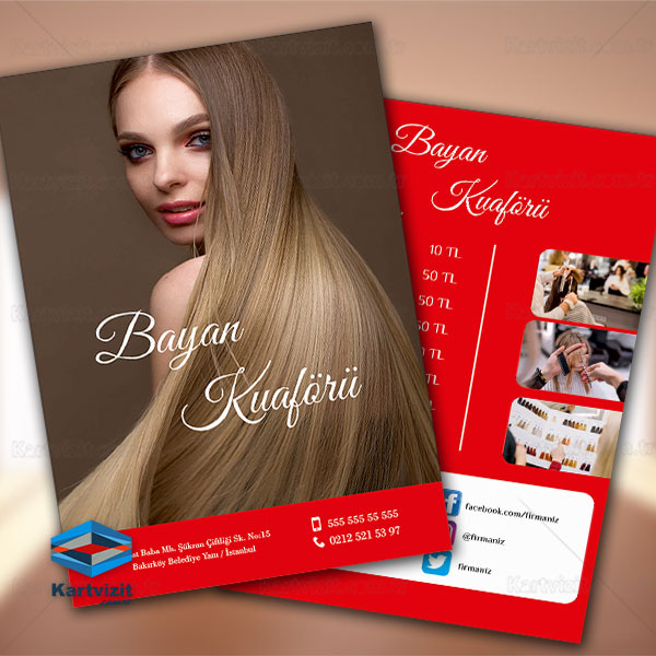 Kırmızı Bakışlar Bayan Kuaförü Broşür