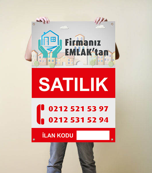 EMLAK AFİŞİ KIRMIZI