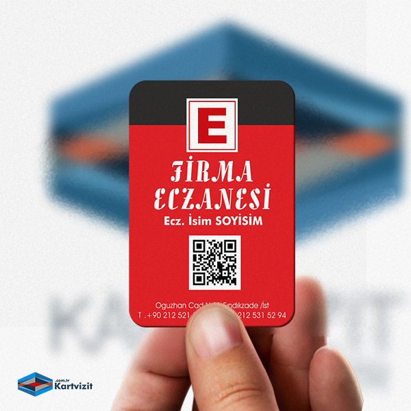 Eczane Magnet - Kırmızı Tasarım Qr Barkodlu