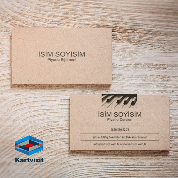 Kraft Piyano Eğitmeni Kartvizit