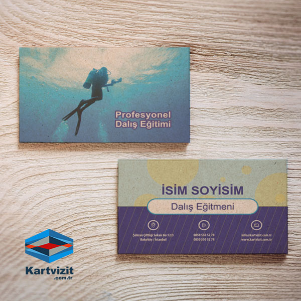 Kraft Kartvizit Tasarımı Yüzme 