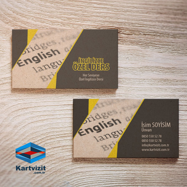 İngilizce Eğitmeni Kraft Kartvizit 