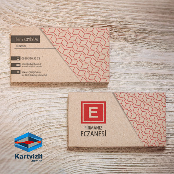 Kraft Doğal Eczane Kartvizit Tasarımı 