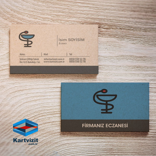 Kraft Doğal Eczane Kartvizitleri