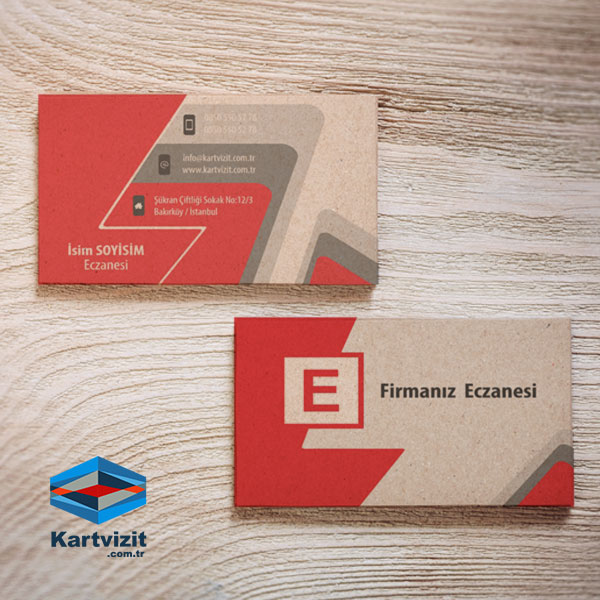 Kırmızı Çift yüzlü Eczane Tasarımı