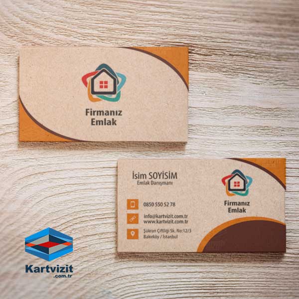 Kraft Orange Doğal Kartvizit Tasarımı 