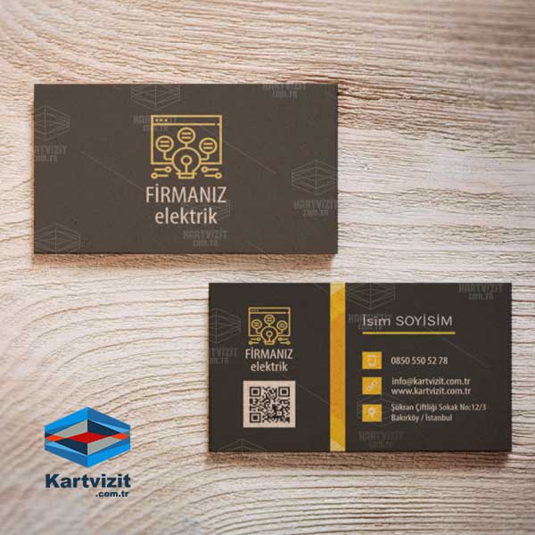 Kraft Tasarım Elektrik Kartvizit 