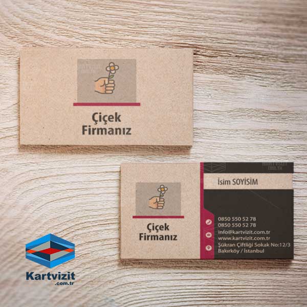 Kraft Çiçekçi Kartvizit 