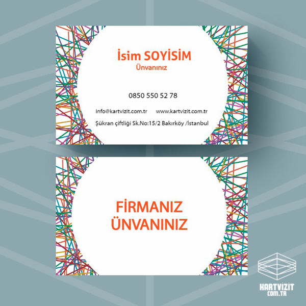 Özel Kartvizit Siyah Çizgili